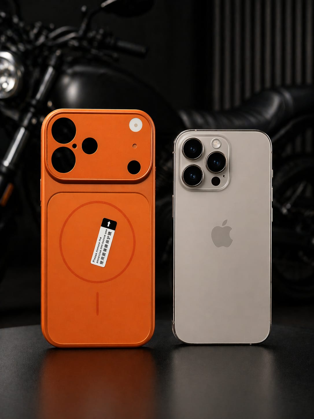Luxury Orange Conversion Case for iPhone 16 – Transform to iPhone 17 Pro Max Look | Wireless Charging Support | Anti-Fingerprint Matte Finish | Full Body Protection Shockproof Cover