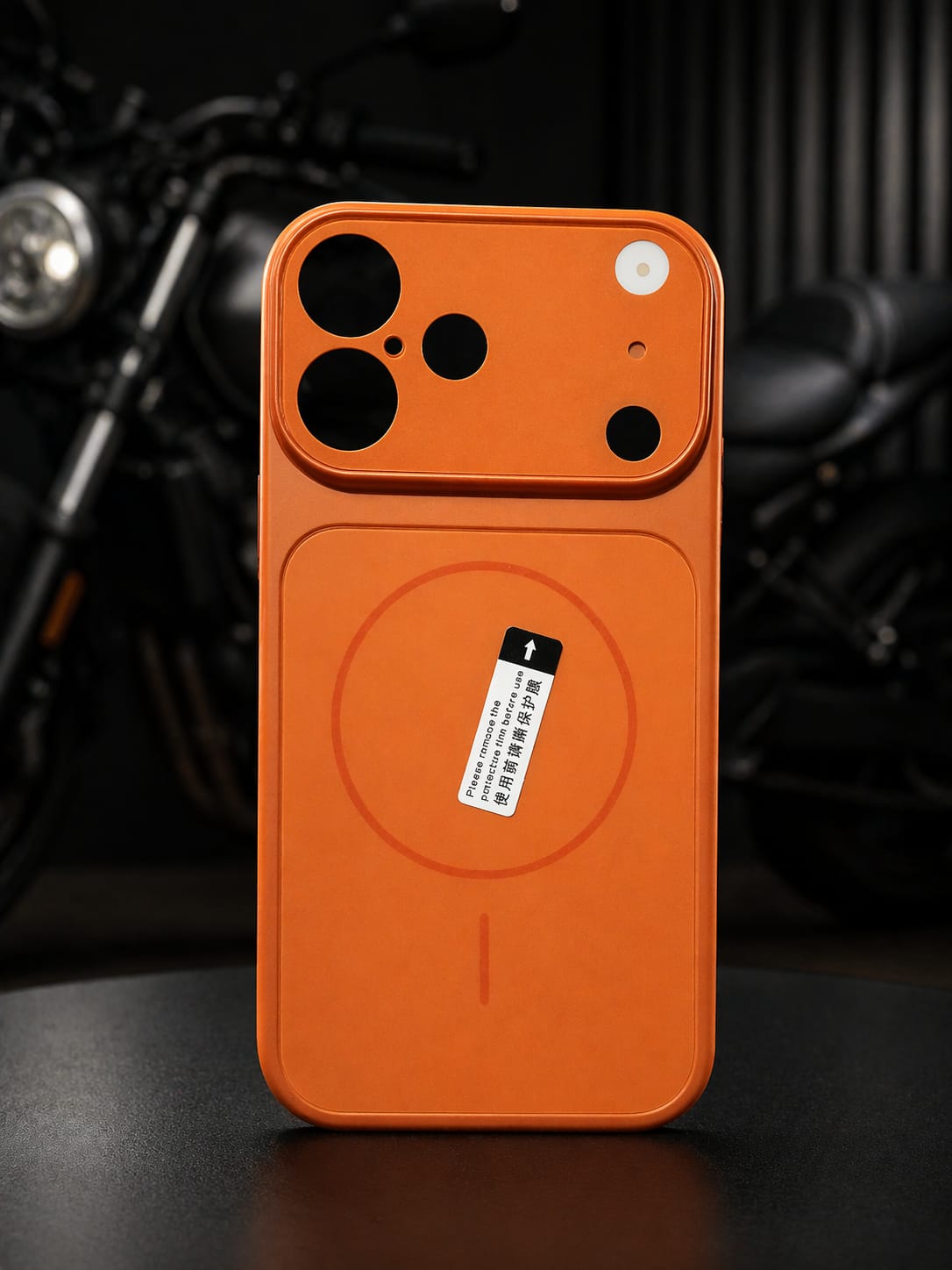 Luxury Orange Conversion Case for iPhone 16 – Transform to iPhone 17 Pro Max Look | Wireless Charging Support | Anti-Fingerprint Matte Finish | Full Body Protection Shockproof Cover