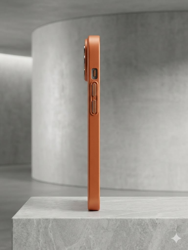 Premium Orange iPhone 15 to iPhone 17 Pro Max Conversion Case | Luxury Matte Finish | Wireless Charging Support | Anti-Fingerprint | Full Body Protection Shockproof Cover