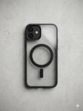 Luxury Transparent Black Case for iPhone 14 | Crystal Clear Shockproof Back Cover | Anti-Yellowing Slim Fit Protective Case | Wireless Charging Support | Camera Protection | Premium TPU Bumper Case