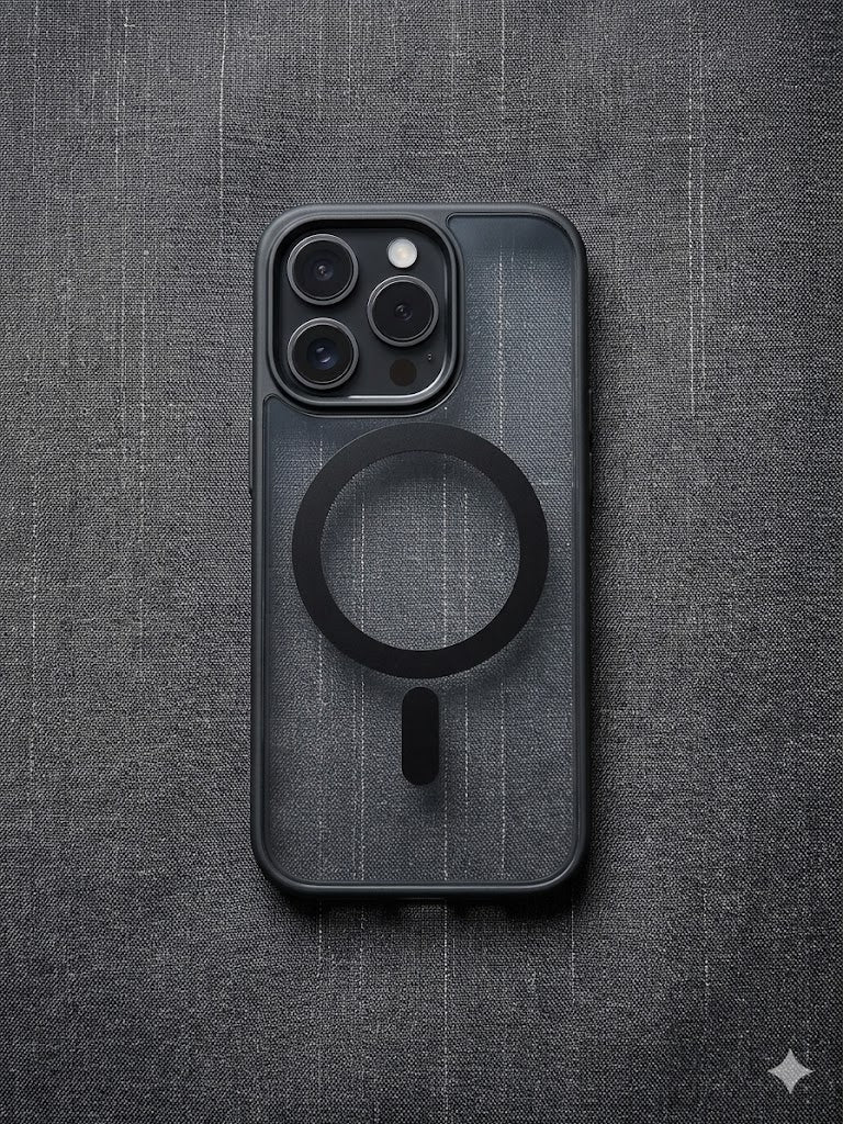 Premium Transparent Black Case for iPhone 16 Pro | Shockproof Slim Fit Back Cover | Anti-Yellowing Crystal Clear Protection | Wireless Charging Support | Fingerprint Resistant Protective Case