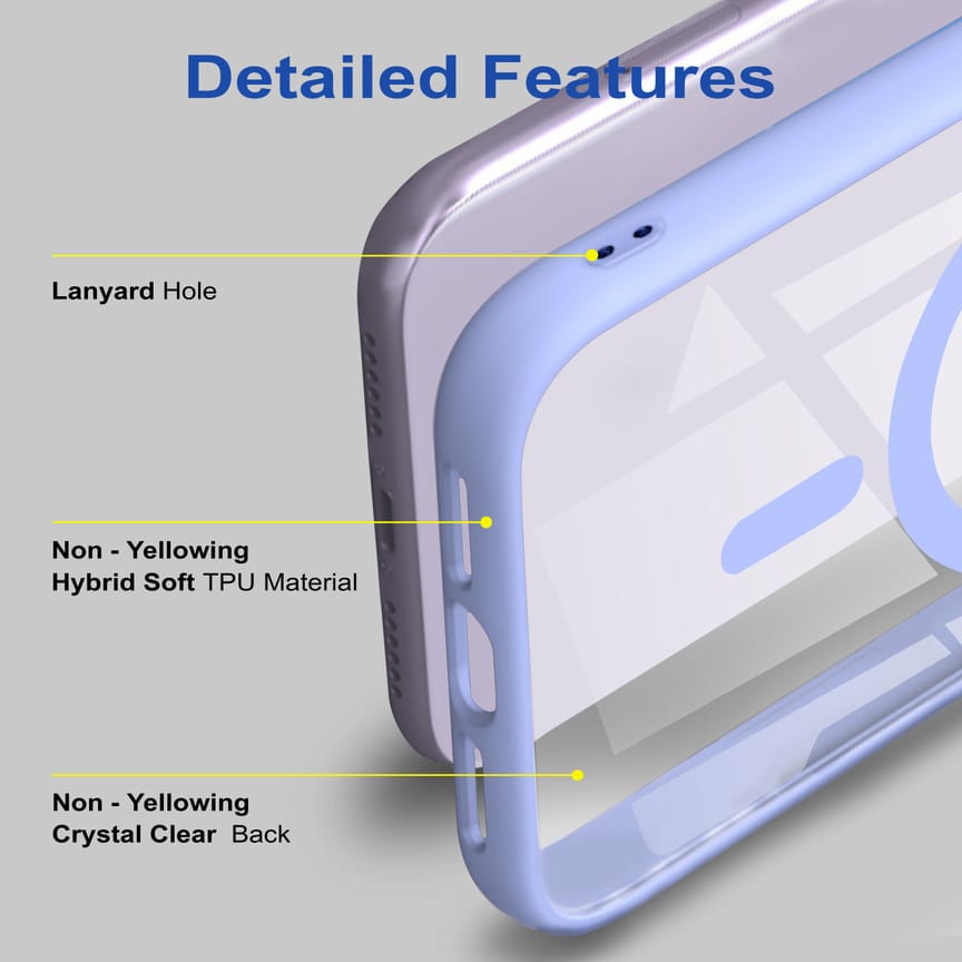Samsung Galaxy S23 FE Transparent Black Back Cover | Shockproof Slim Case | Anti-Yellow Crystal Clear Design | Camera Protection | Wireless Charging Compatible | Premium Protective Case