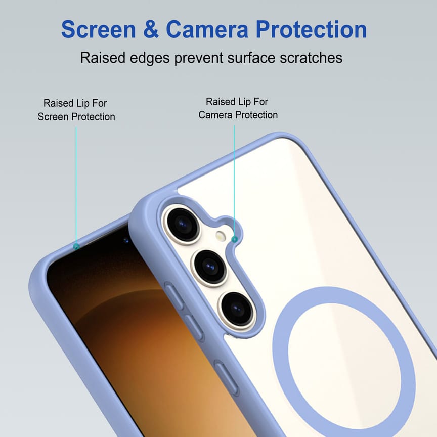 Samsung Galaxy S23 FE Transparent Black Back Cover | Shockproof Slim Case | Anti-Yellow Crystal Clear Design | Camera Protection | Wireless Charging Compatible | Premium Protective Case