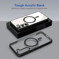 Transparent Black Shockproof Back Cover for Samsung Galaxy S23 | Slim Fit Crystal Clear Case | Anti-Yellowing | Scratch Resistant | Wireless Charging Support | Full Protection