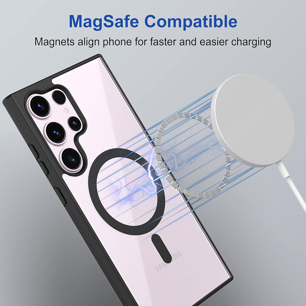 Samsung Galaxy S25 Ultra Back Cover – TransPrime Black Luxury Finish | Shockproof Protective Case | Anti-Fingerprint Matte Design | Wireless Charging Support | Full Protection Slim Fit Cover