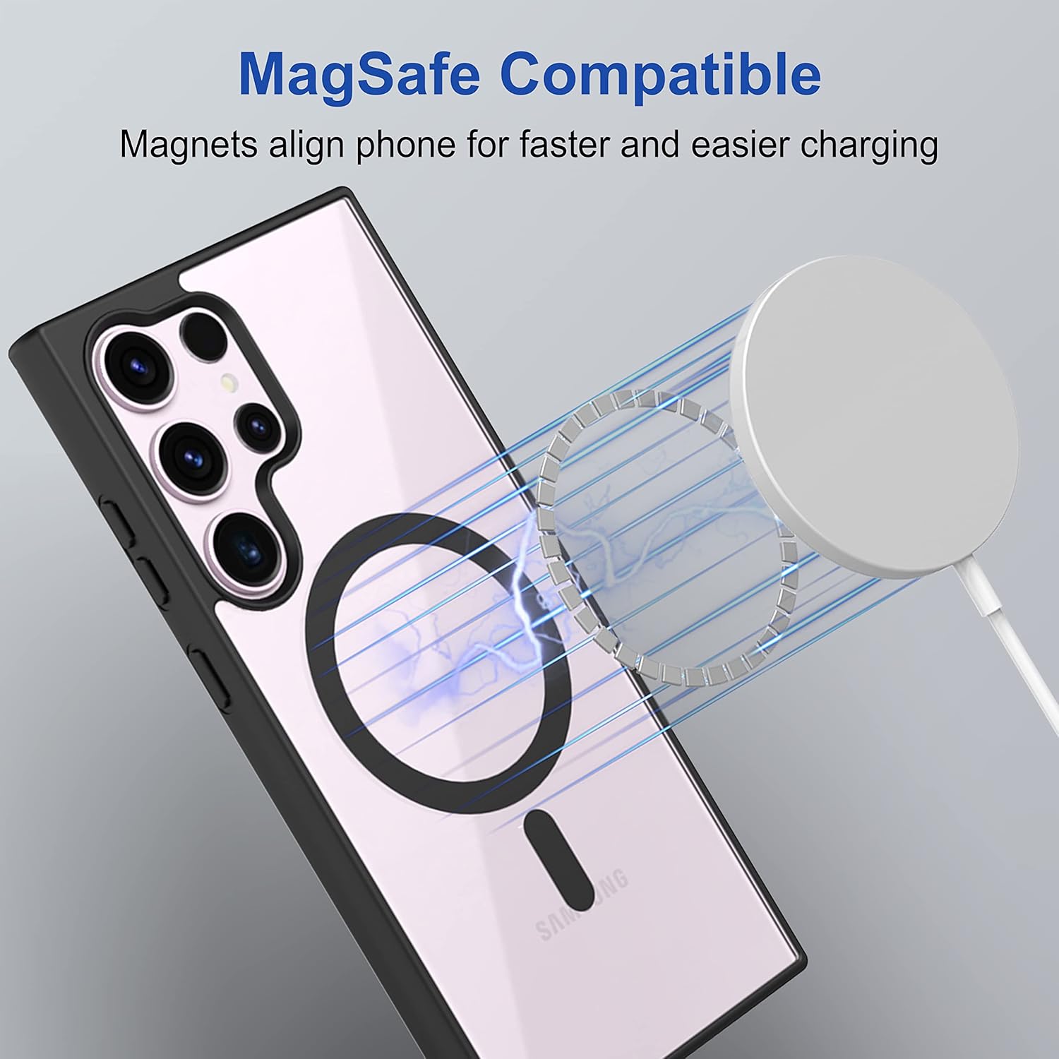 Samsung Galaxy S25 Ultra Back Cover – TransPrime Black Luxury Finish | Shockproof Protective Case | Anti-Fingerprint Matte Design | Wireless Charging Support | Full Protection Slim Fit Cover