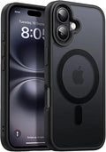 Premium Transparent Black Back Cover for iPhone 16 | Shockproof Slim Fit Case | Anti-Yellowing Crystal Clear Design | Wireless Charging Support | Camera & Screen Protection